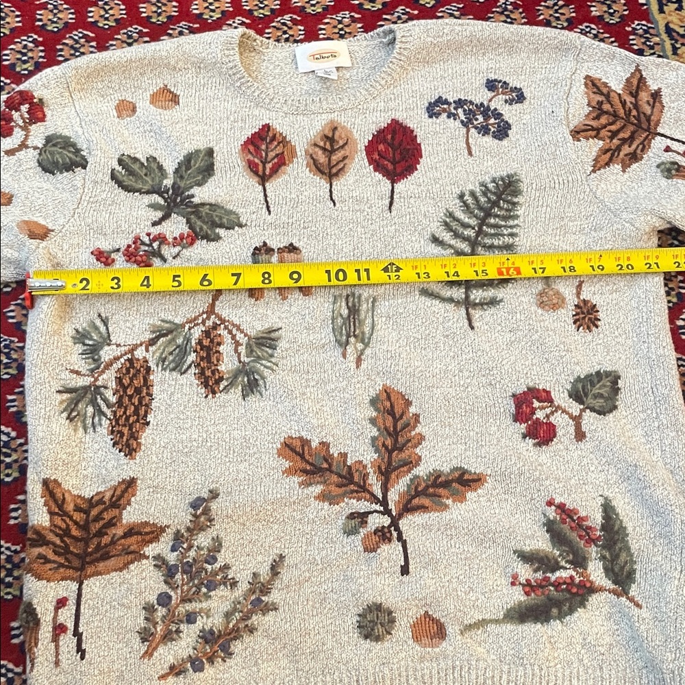 Vintage Talbots Autumn Leaf Pattern Sweater, Size L NWOT - Picture 6 of 8